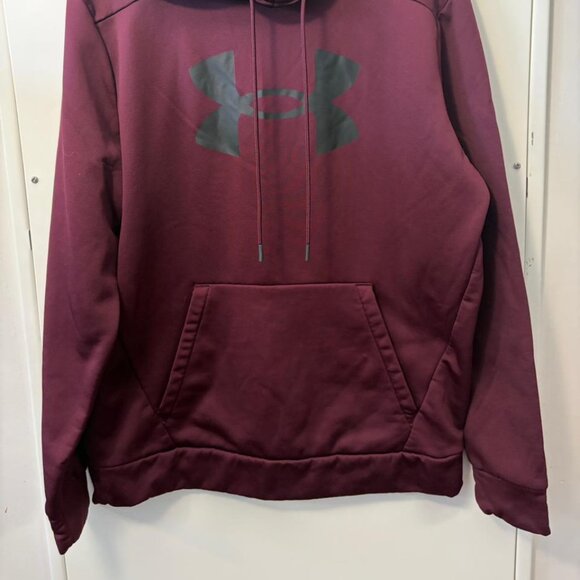 Under Armour Loose Fit Hoodie — Burgundy, Size M - Picture 2 of 5